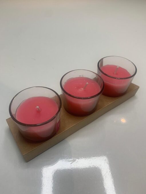 Votive Rose Fragrance Glass Candle