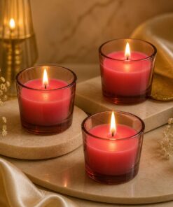 Votive Rose Fragrance Glass Candle