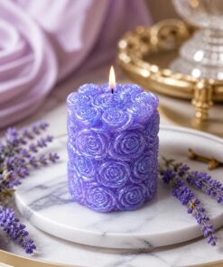 Rose Pillar Candles