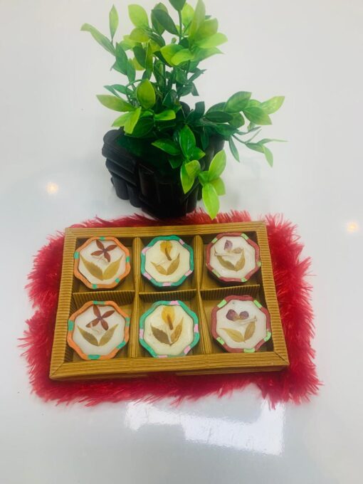 6 Diya-Shaped Scented Candles - Image 3