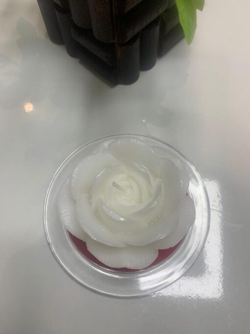 Rose-Shaped Candles – Red & White - Image 6